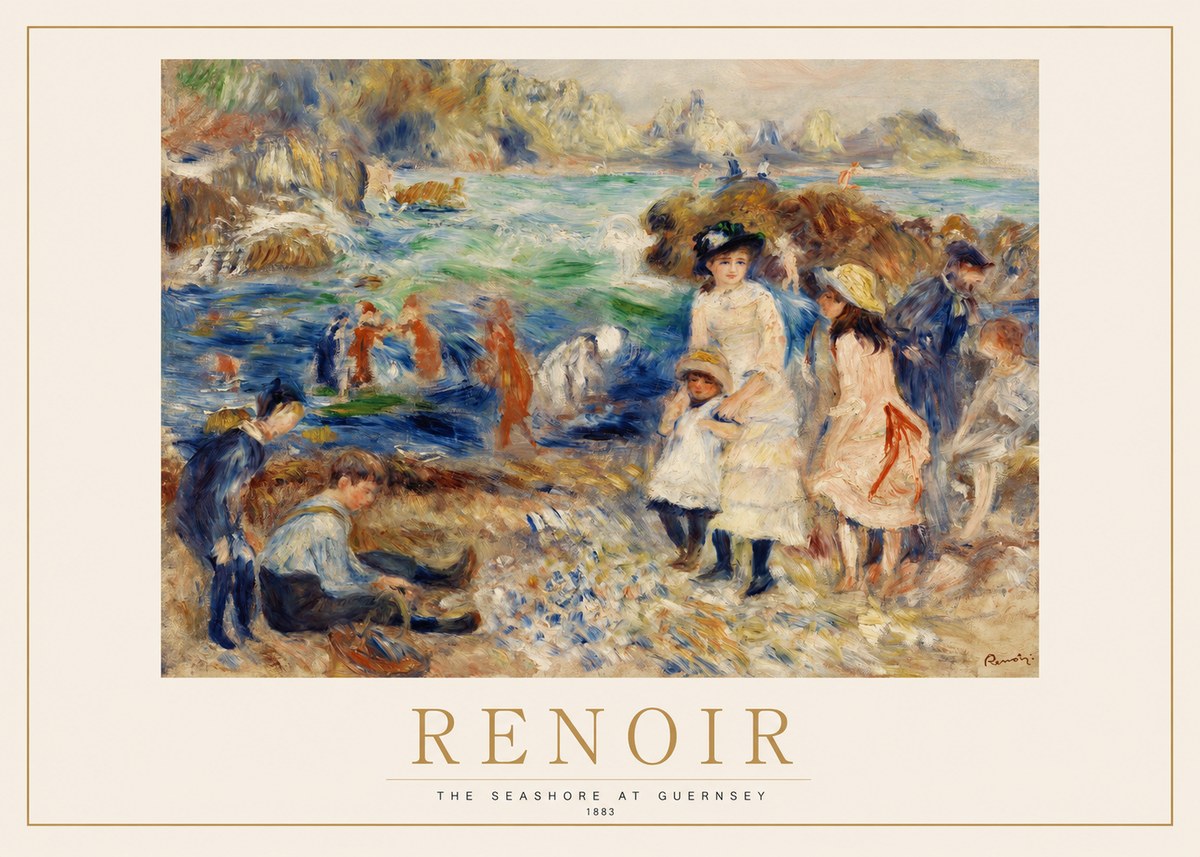 Renoir The Seashore at Guernsey No1 - Póster