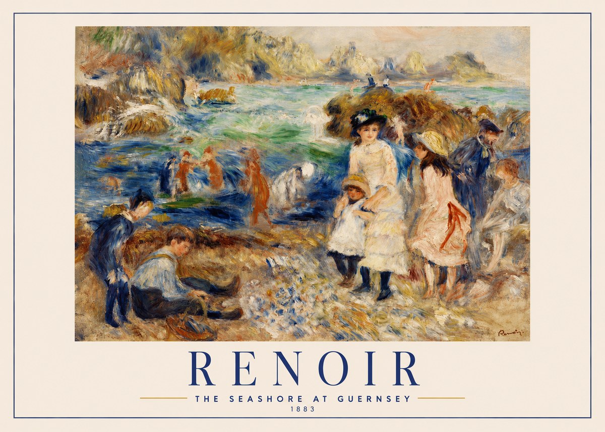 Renoir The Seashore at Guernsey No2 - Póster
