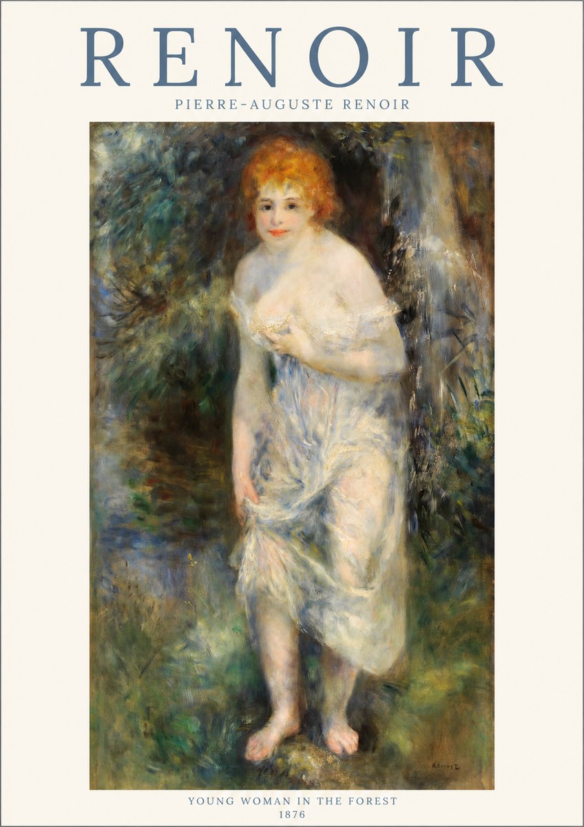 Renoir Young Woman in the Forest No1 - Póster