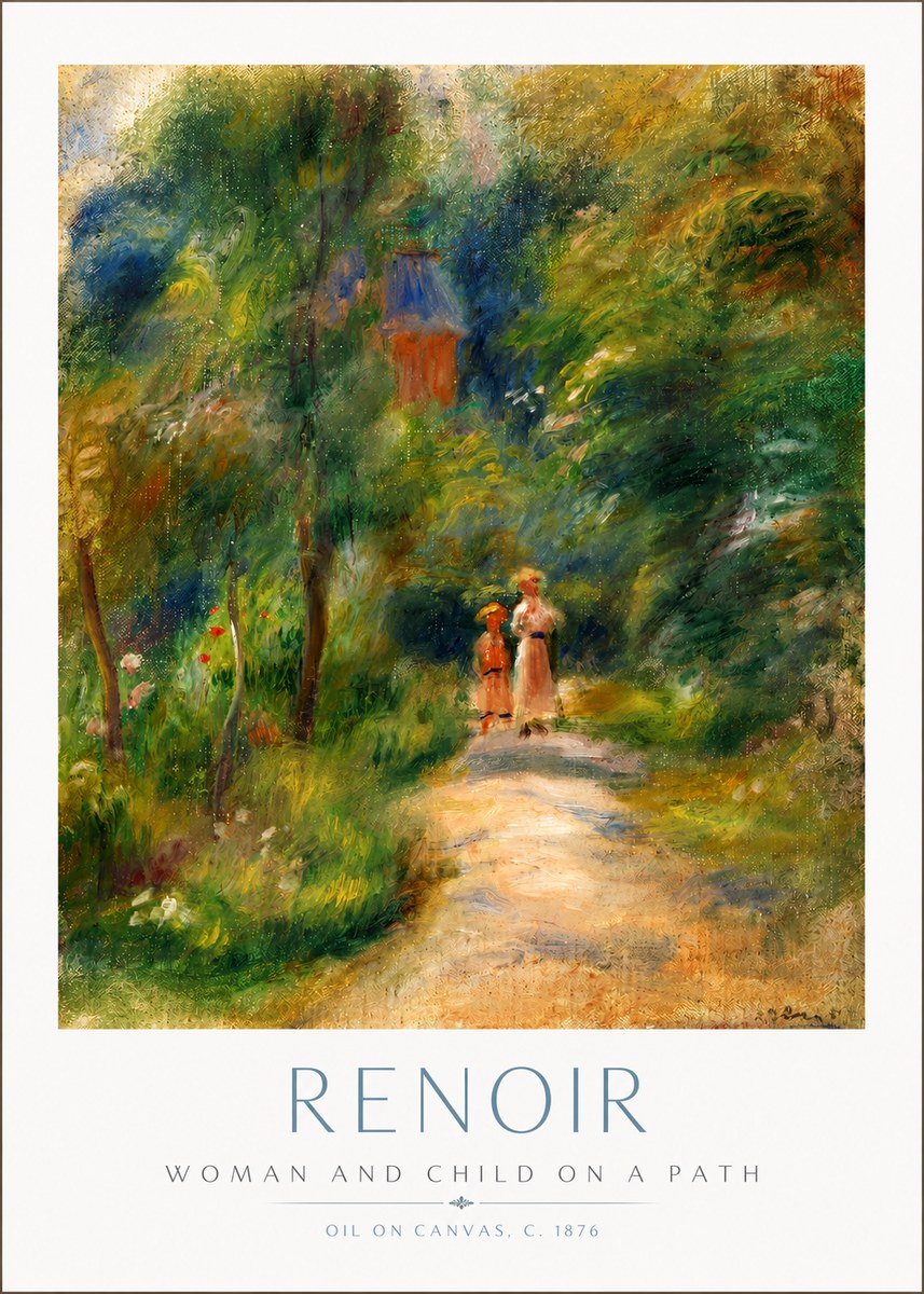 Renoir Woman and Child in a Landscape II No3 - Póster
