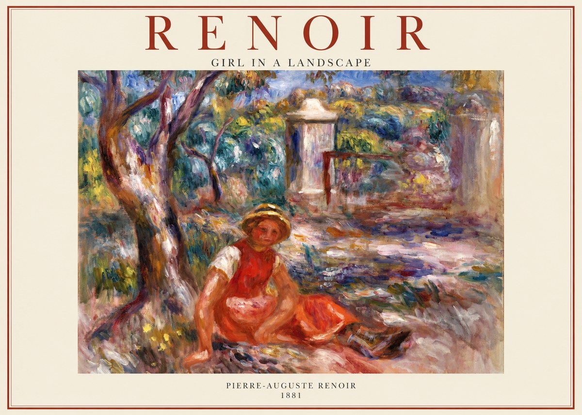 Renoir Girl in a Landscape No1 - Póster