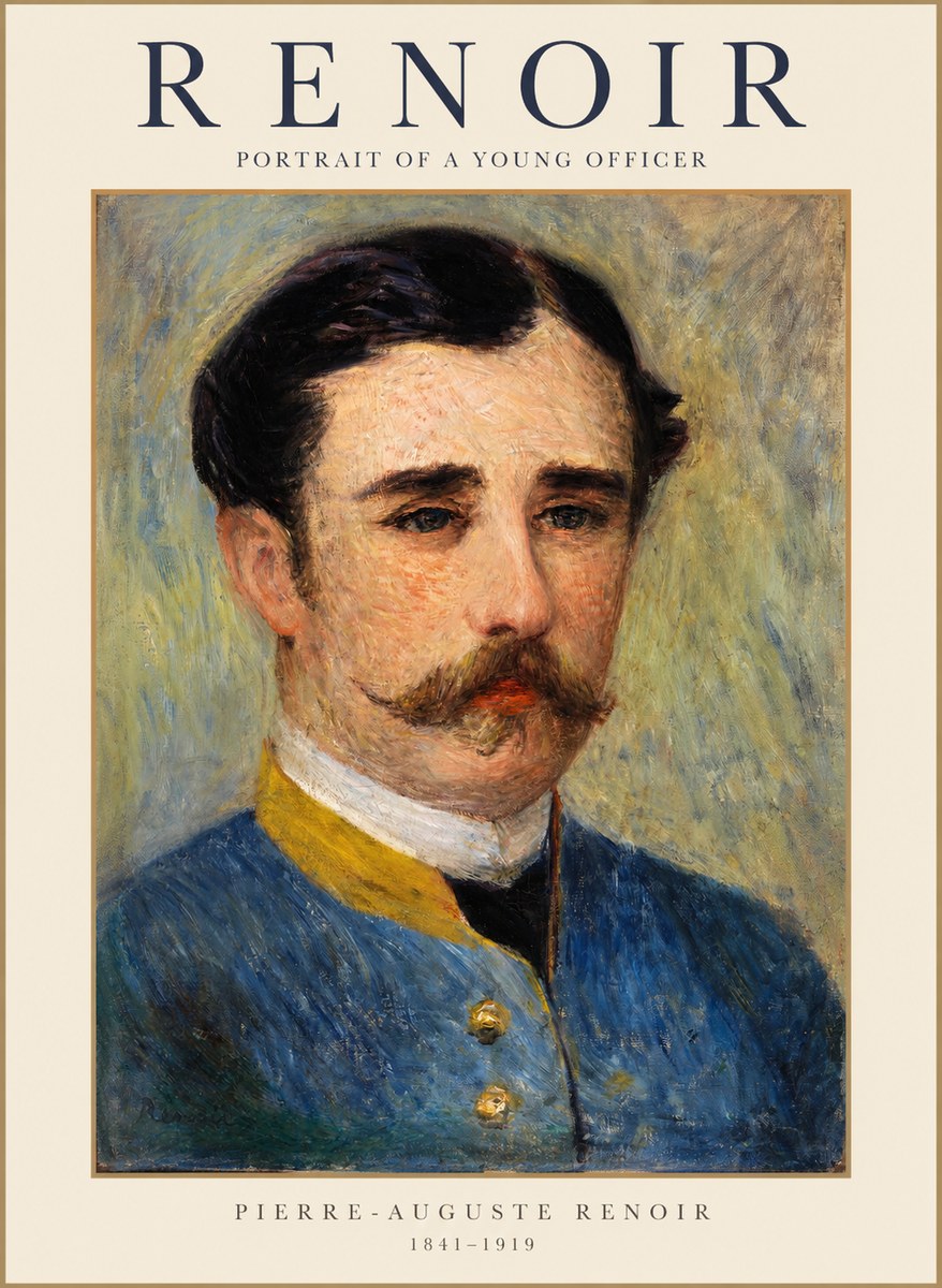 Renoir Portrait of a Young Officer No1 - Póster