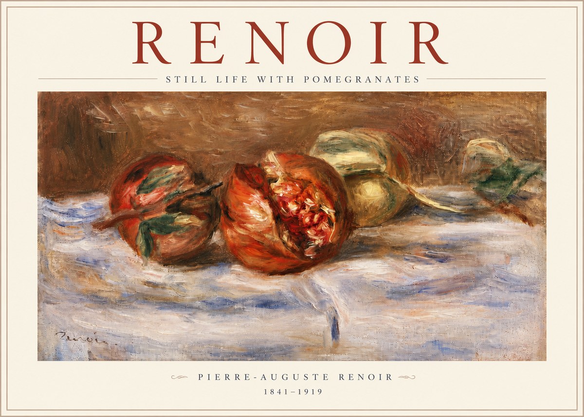 Renoir Still Life with Pomegranates No3 - Póster