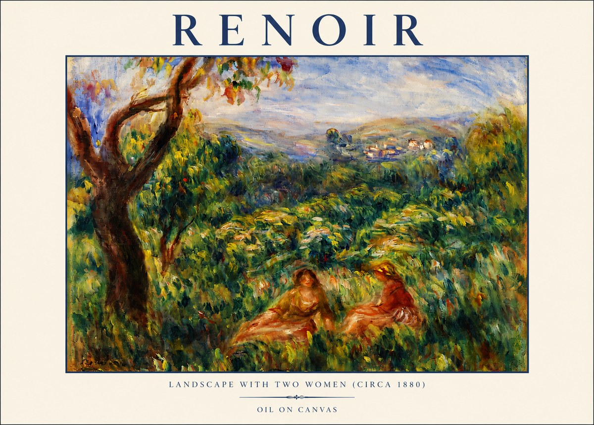 Renoir Landscape with Two Women (Circa 1880) No3 - Póster