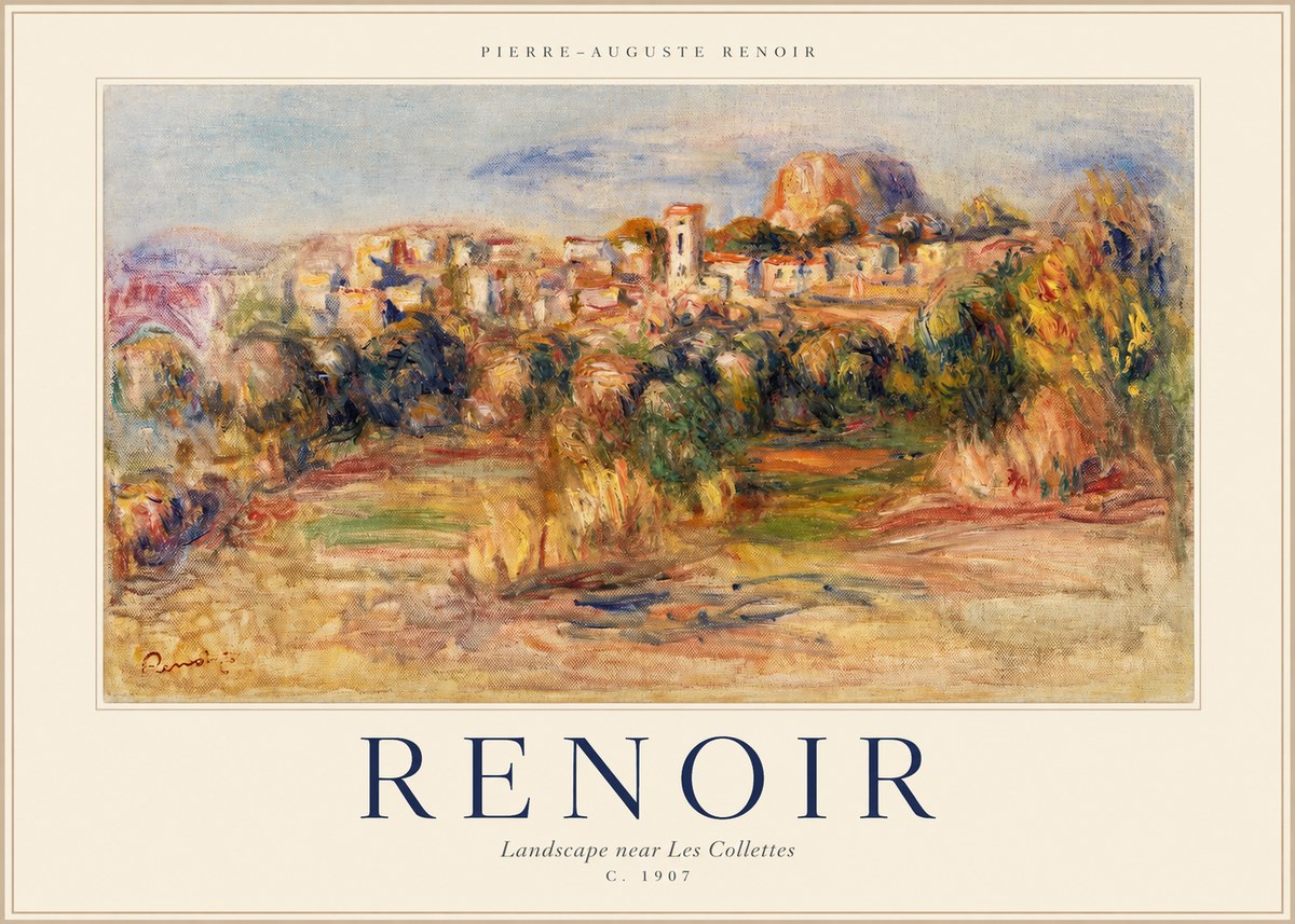 Renoir Landscape Near Les Collettes No1 - Póster
