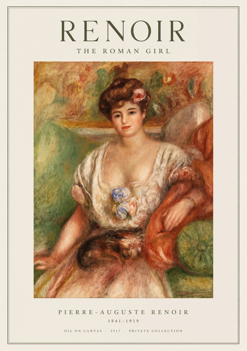 Renoir The Roman Girl No1 - Póster