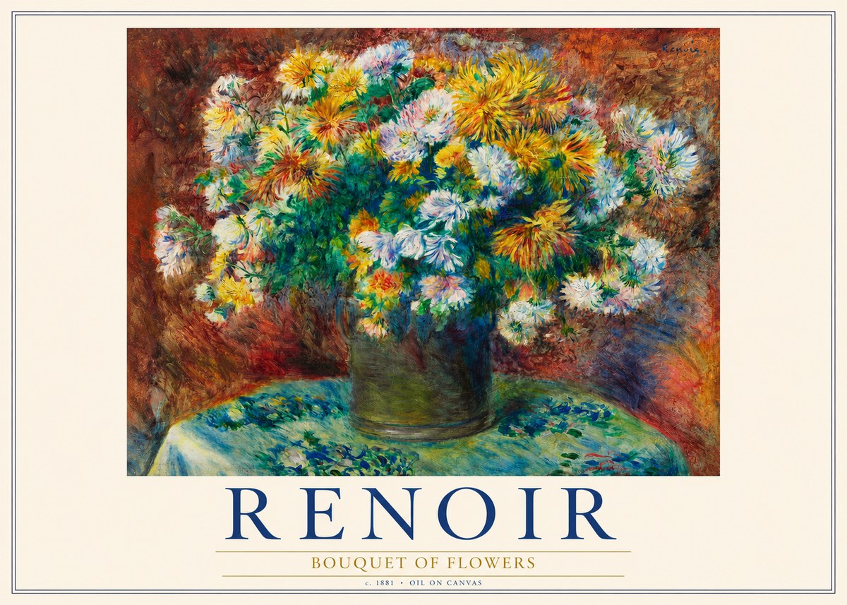 Renoir Bouquet of Flowers IV No3 - Póster