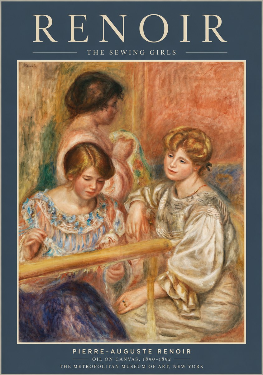 Renoir The Sewing Girls No3 - Póster