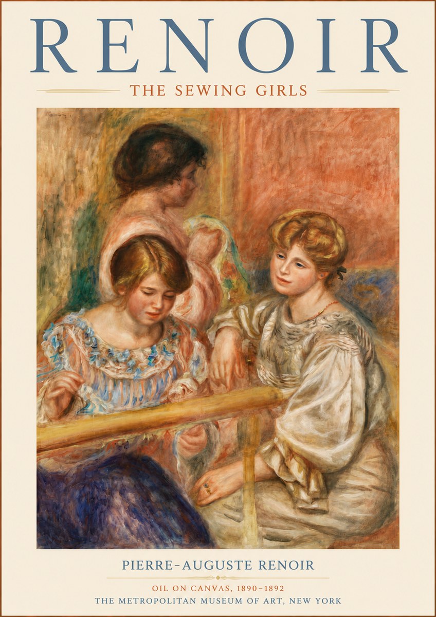 Renoir The Sewing Girls No6 - Póster