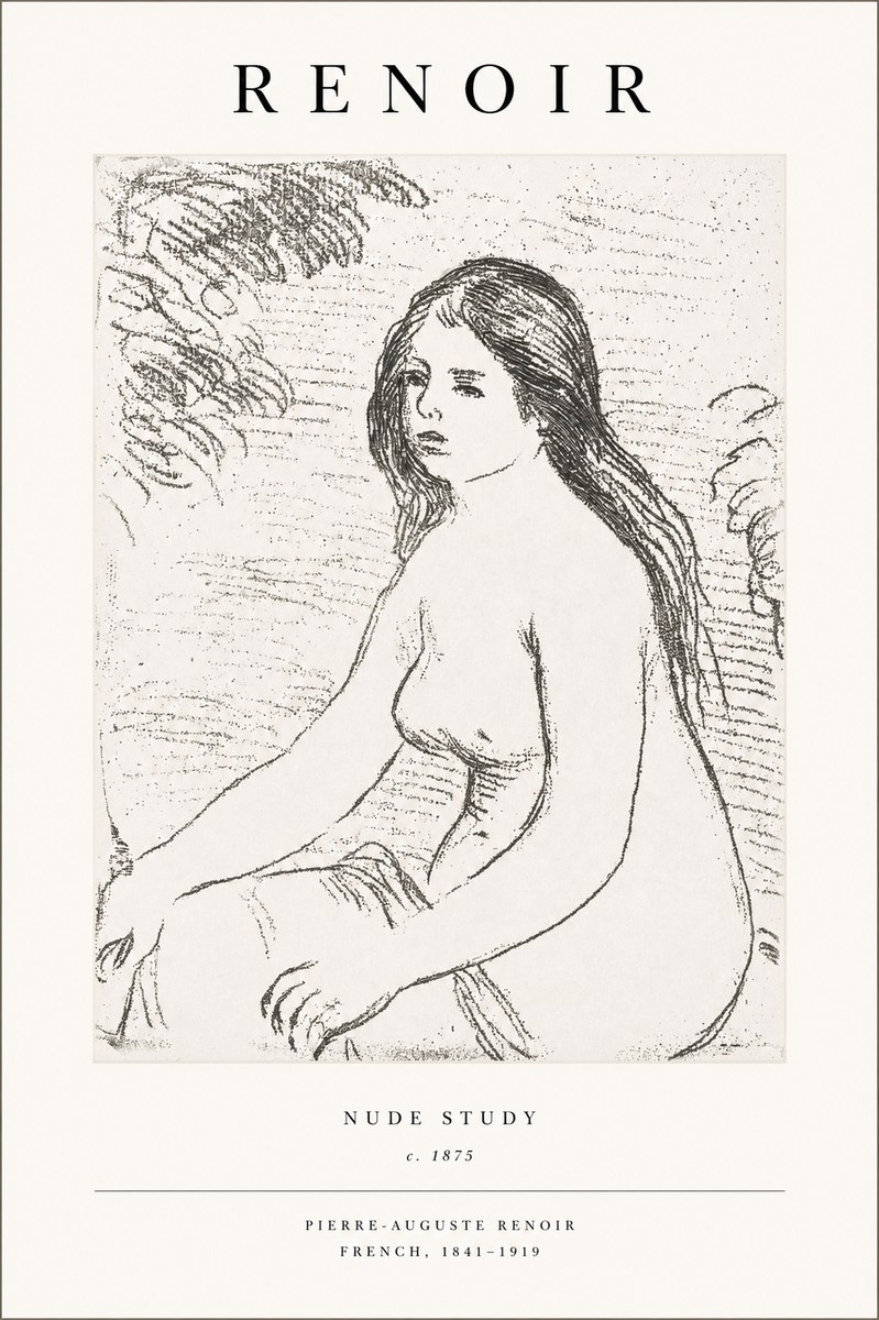 Renoir Nude Study No1 - Póster