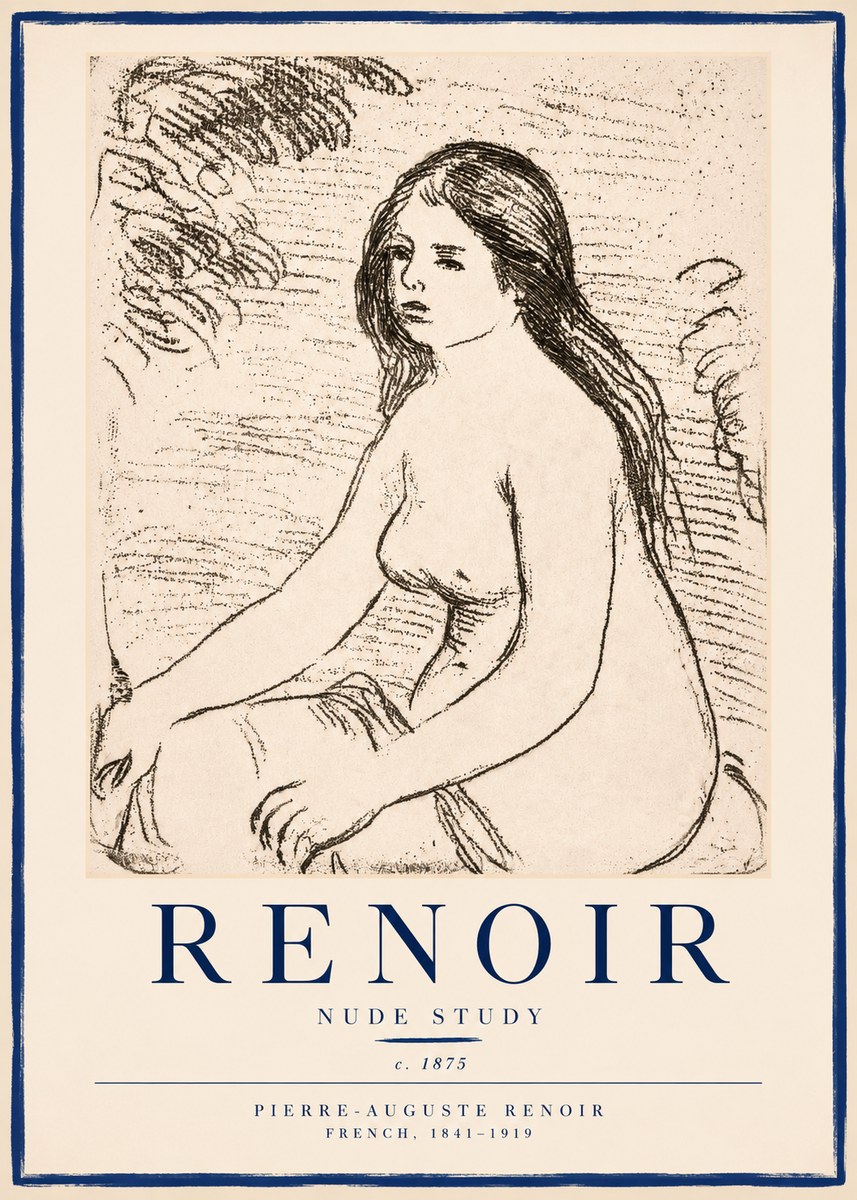 Renoir Nude Study No3 - Póster