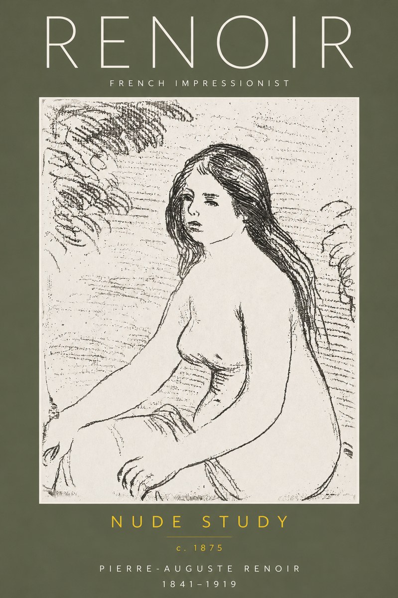 Renoir Nude Study No4 - Póster