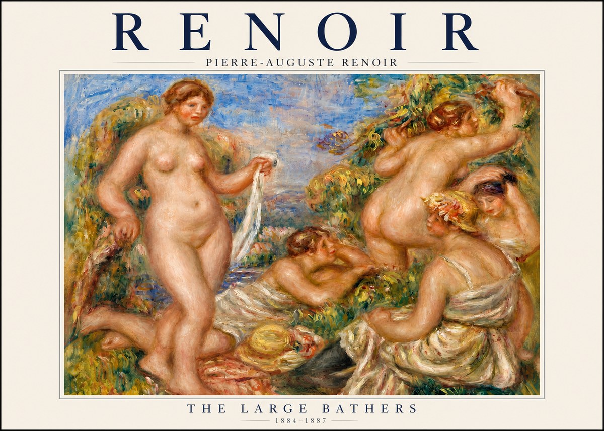 Renoir The Large Bathers No3 - Póster