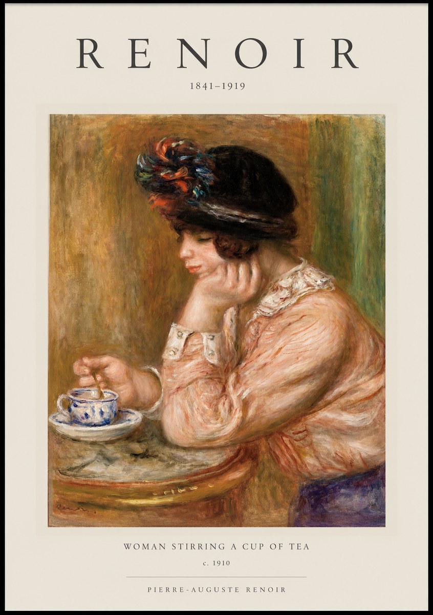 Renoir Woman Stirring a Cup of Tea No1 - Póster