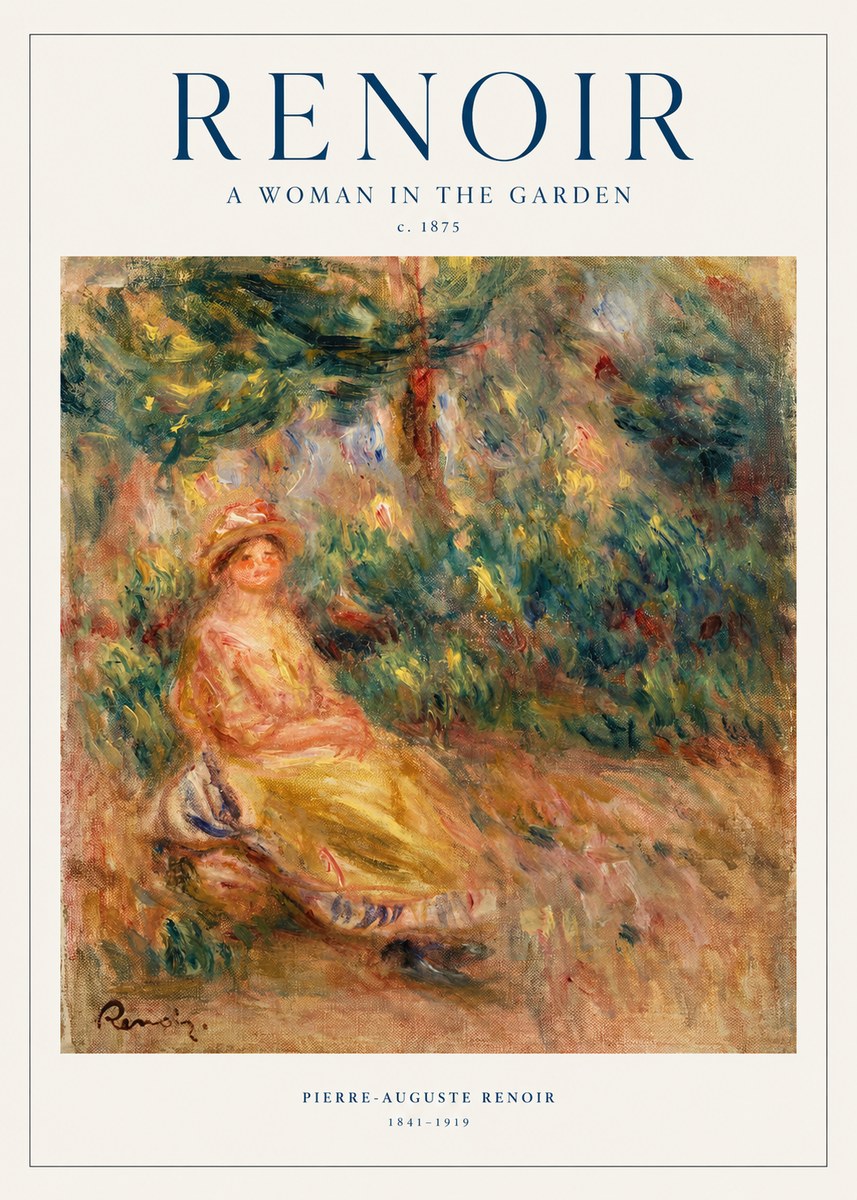 Renoir A Woman in the Garden No1 - Póster