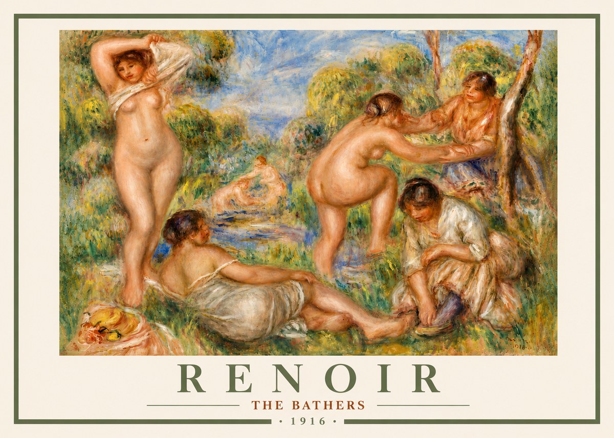 Renoir The Bathers No4 - Póster