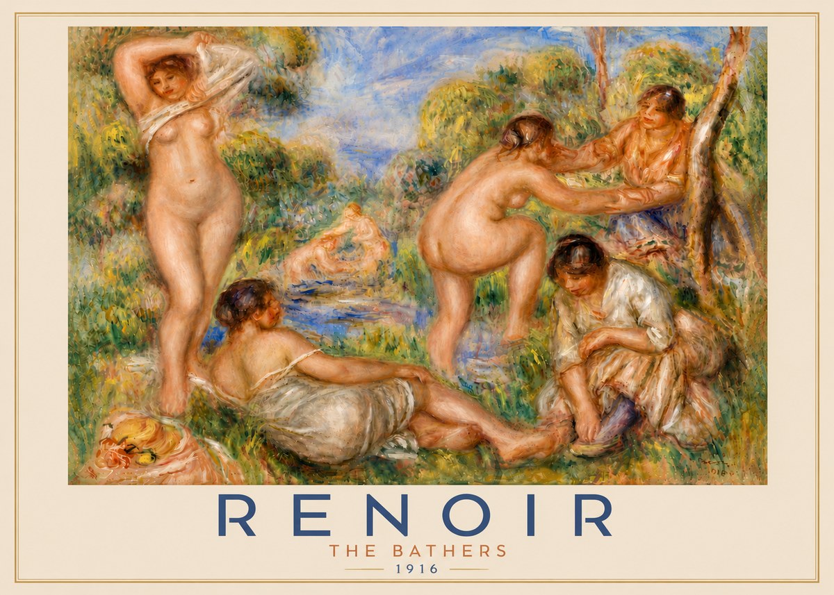 Renoir The Bathers No5 - Póster
