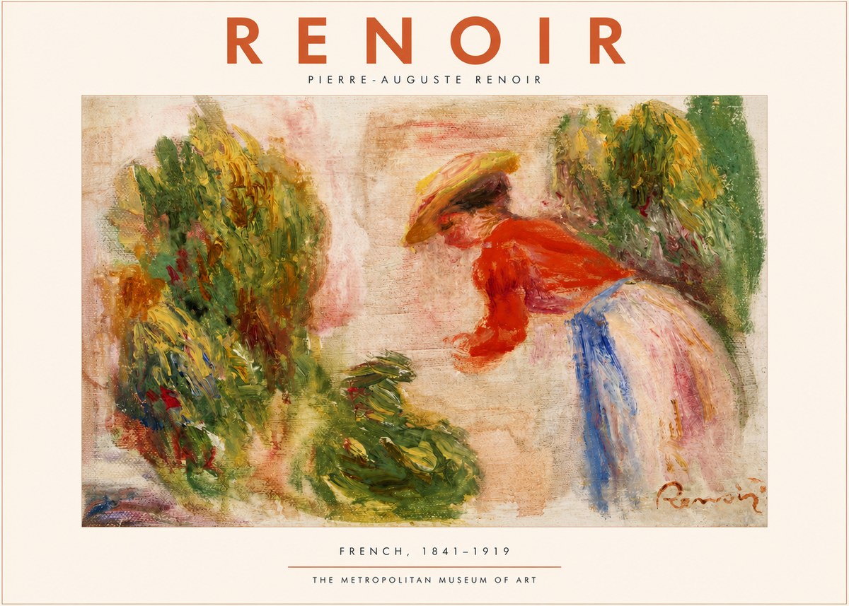 Renoir Woman in a Garden No2 - Póster