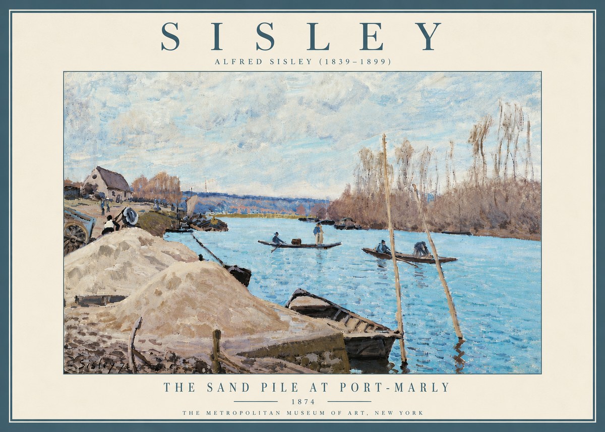 Sisley The Sand Pile at Port-marly No6 - Póster