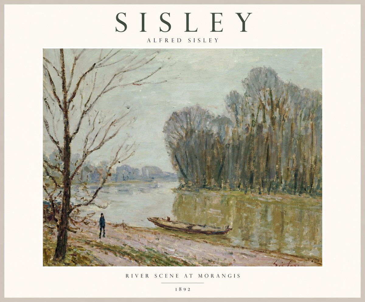Sisley River Scene at Morangis No1 - Póster