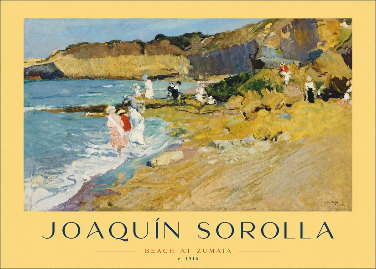 Sorolla Beach at Zumaia No4 - Póster