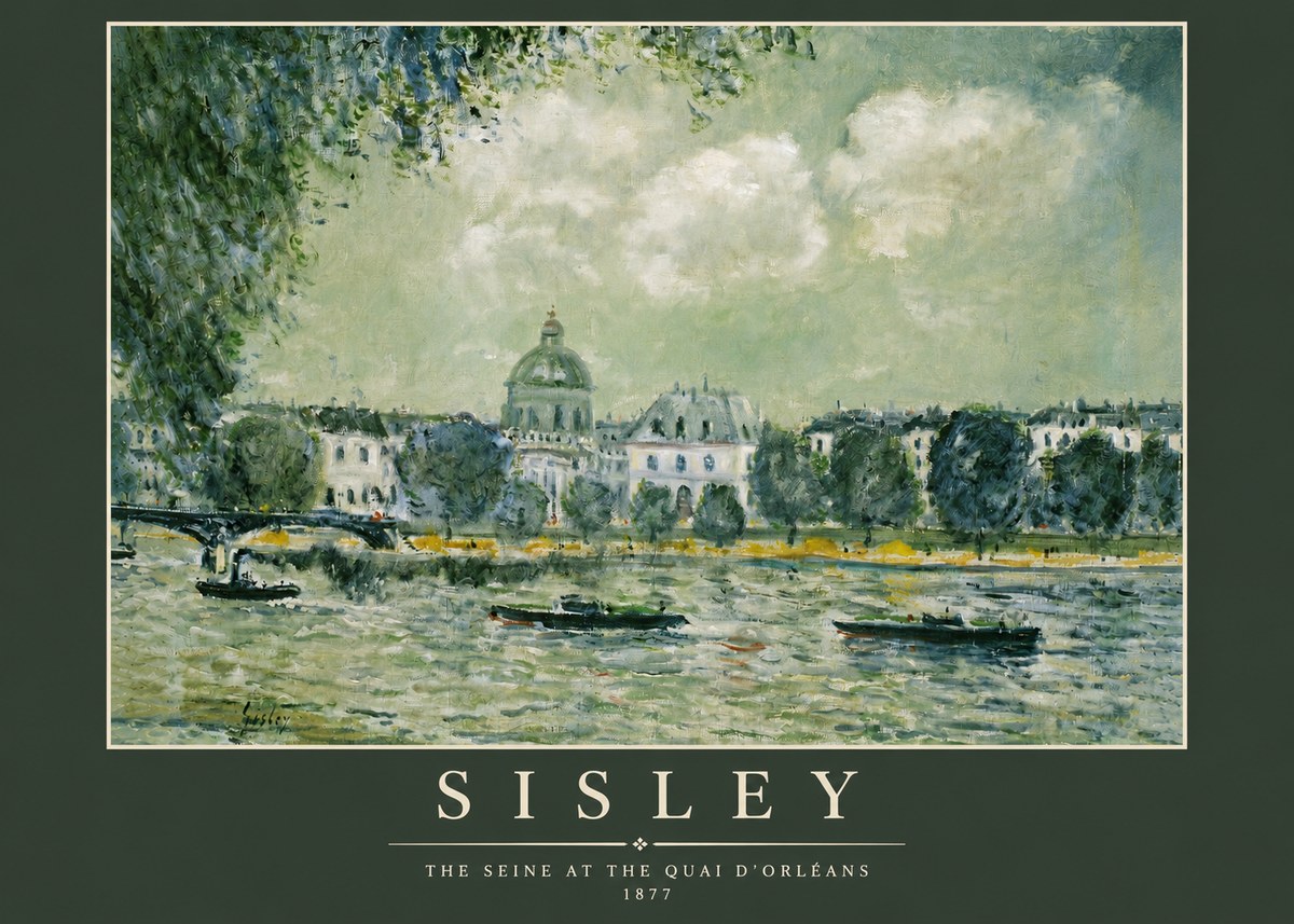 Sisley The Seine at the Quai D'orléans No3 - Póster