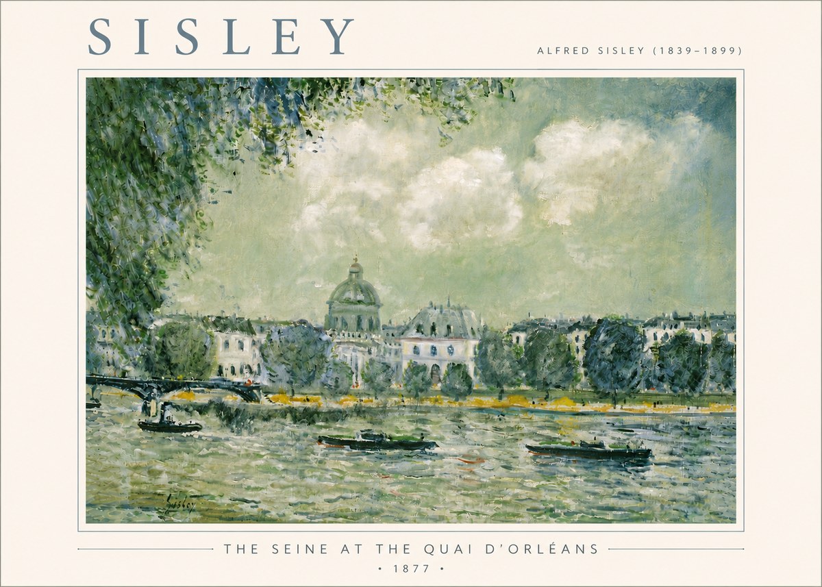 Sisley The Seine at the Quai D'orléans No6 - Póster