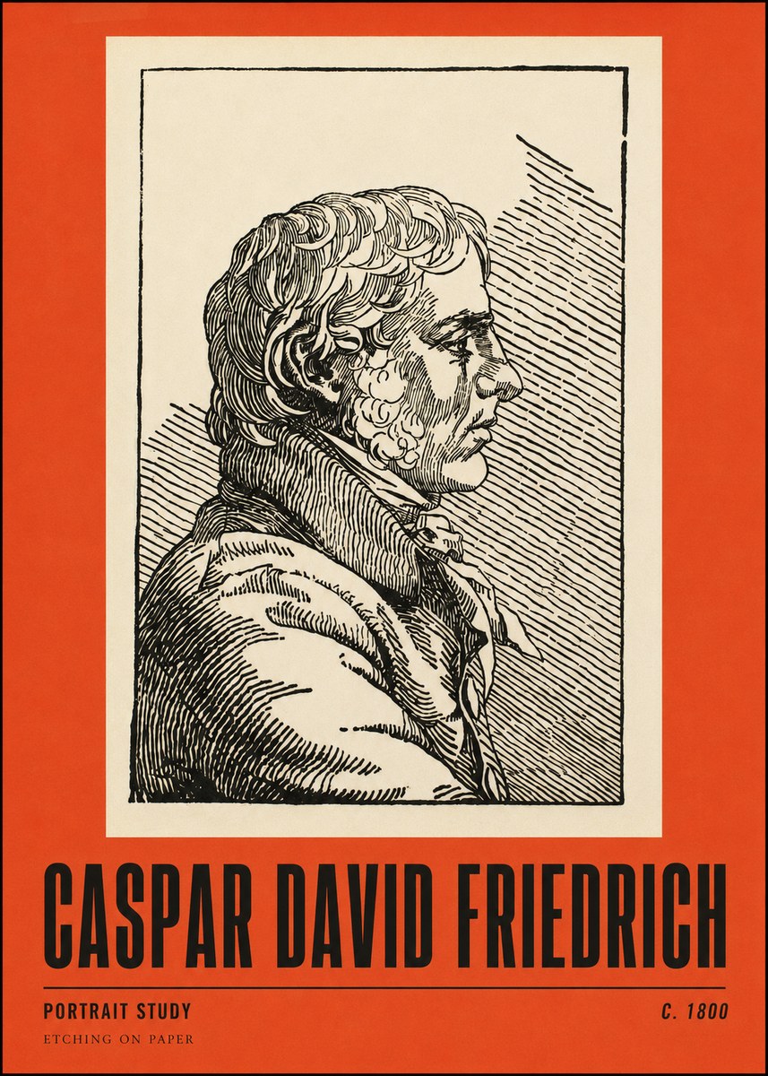 Caspar David Friedrich Portrait Study No2 - Póster