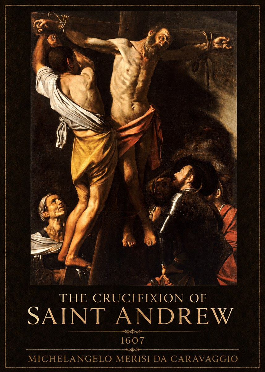 Michelangelo Merisi da Caravaggio The Crucifixion of Saint Andrew No1 - Póster
