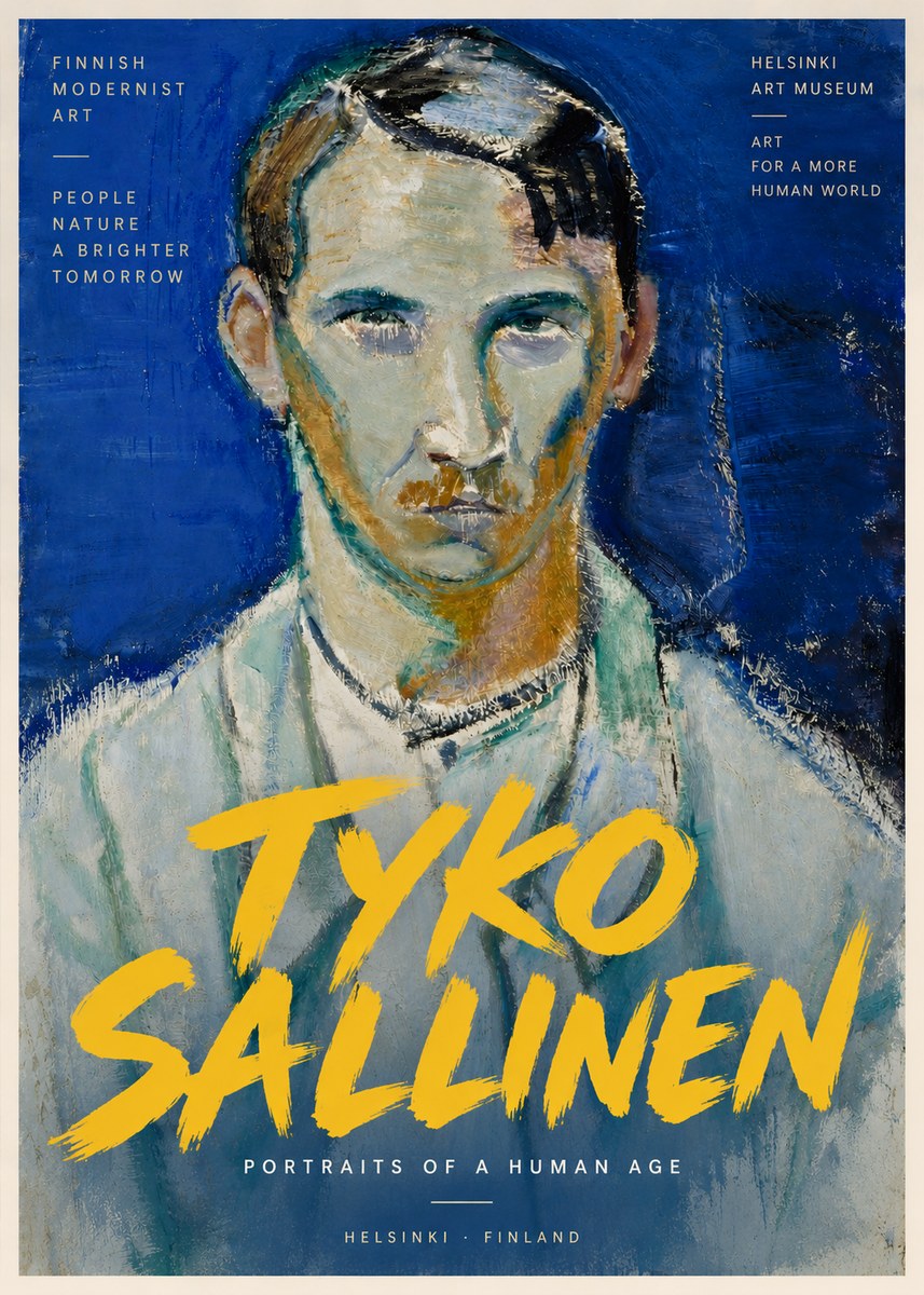 Tyko Sallinen Portrait of a Man IV No4 - Póster