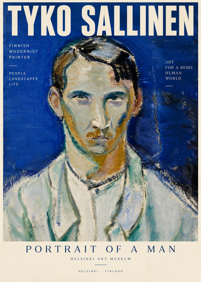 Tyko Sallinen Portrait of a Man IV No5 - Póster