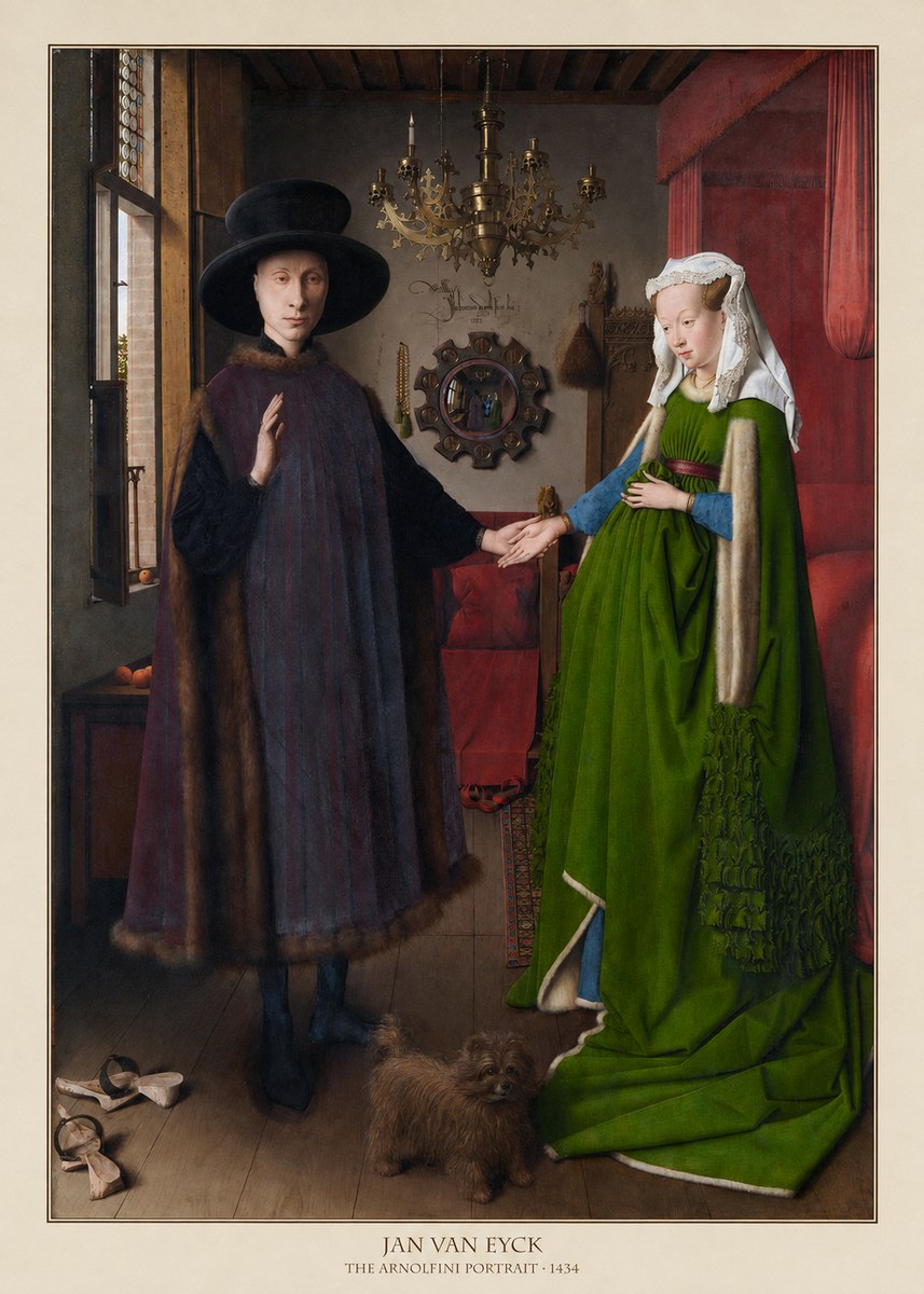 Jan van Eyck The Arnolfini Portrait VI No6 - Póster
