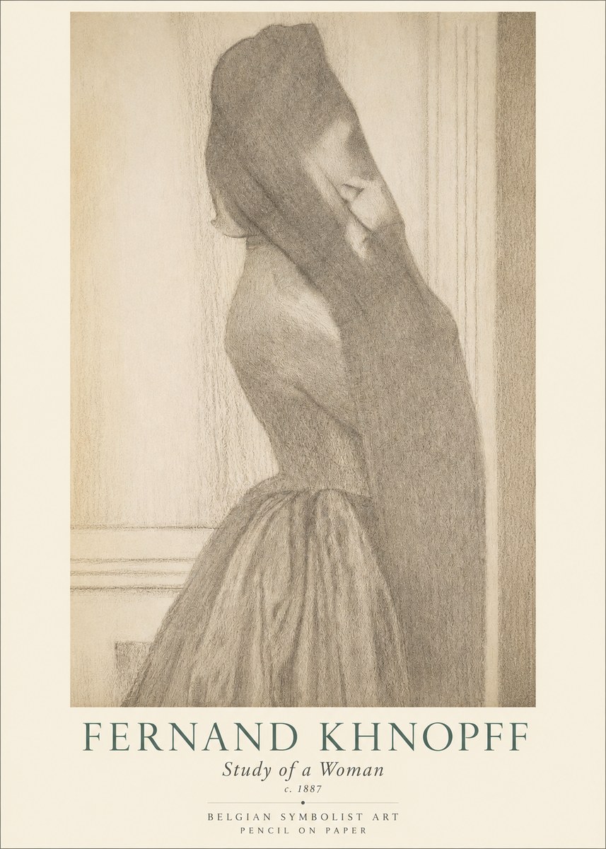 Fernand Khnopff Study of a Woman No1 - Póster