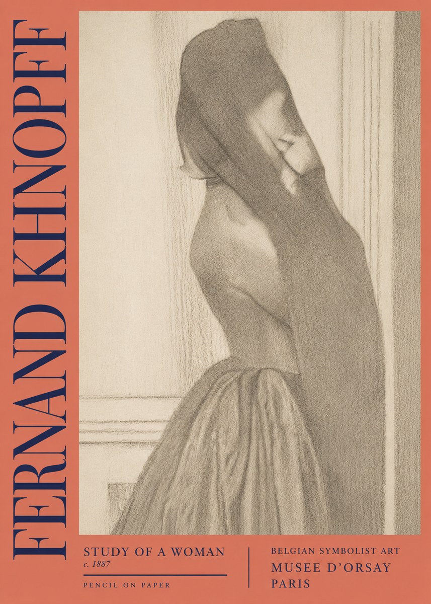 Fernand Khnopff Study of a Woman No2 - Póster