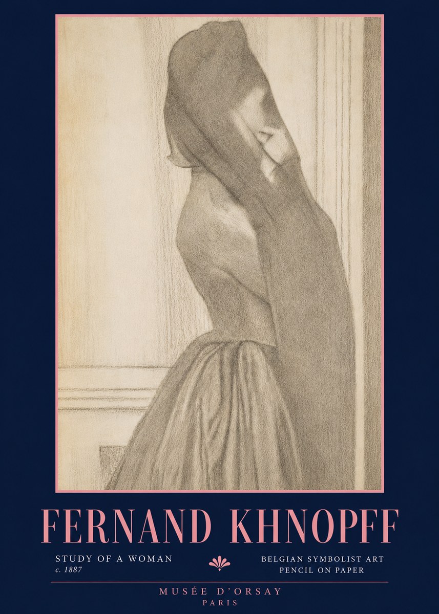 Fernand Khnopff Study of a Woman No4 - Póster