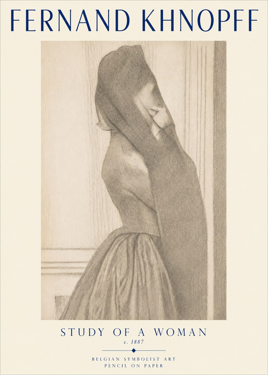 Fernand Khnopff Study of a Woman No5 - Póster