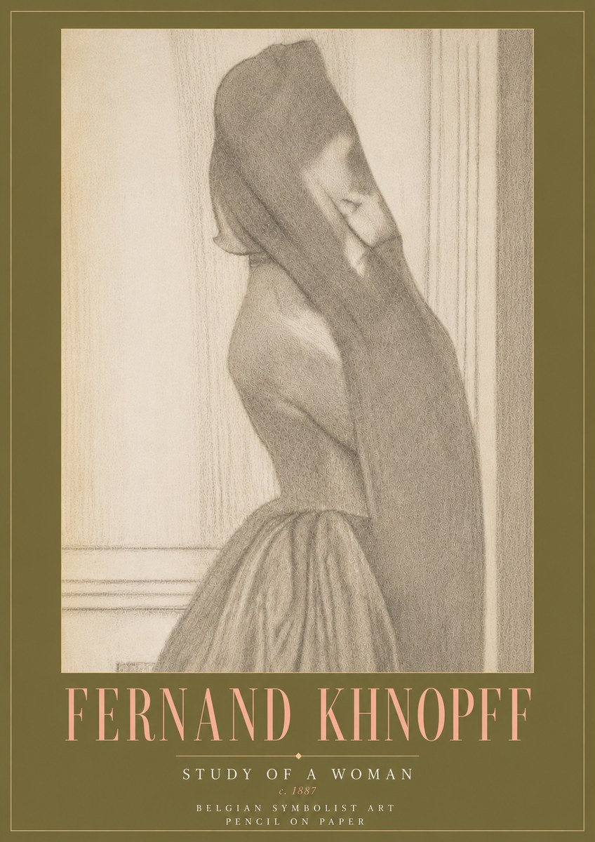 Fernand Khnopff Study of a Woman No6 - Póster