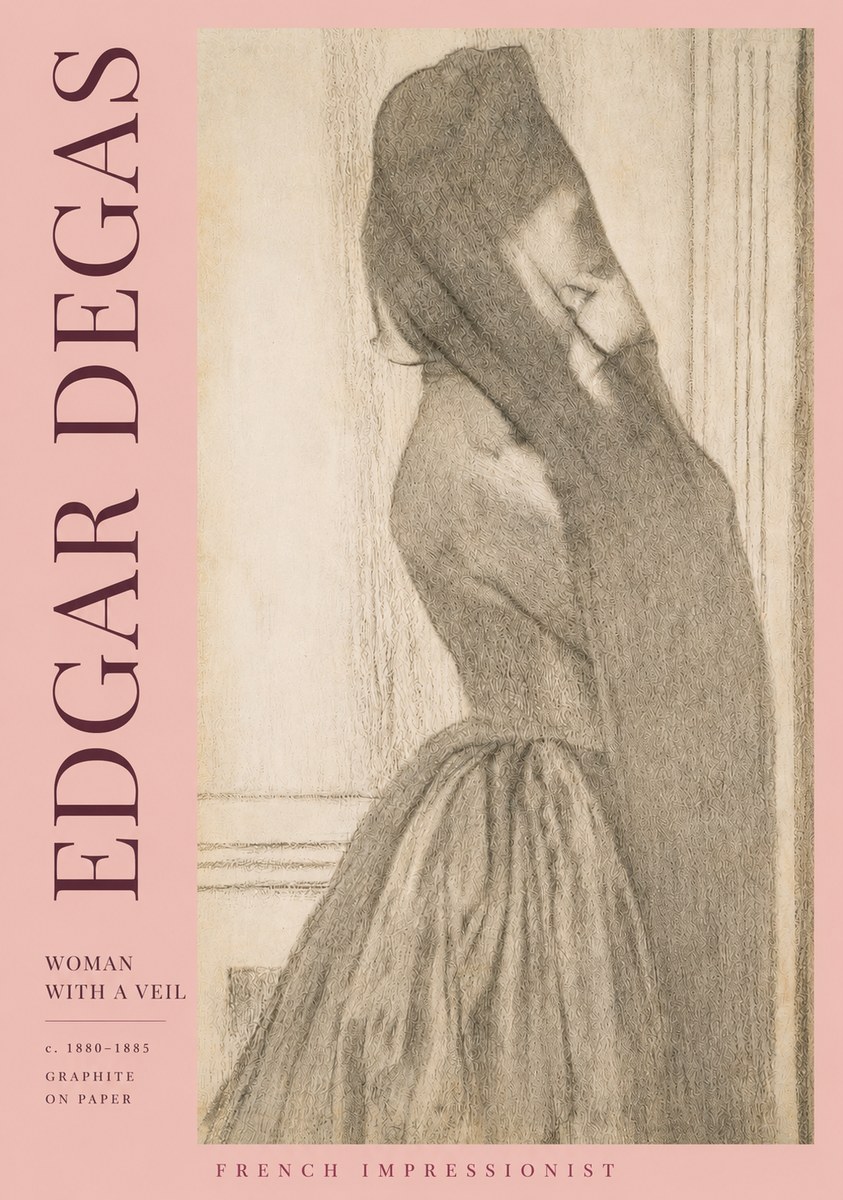 Edgar Degas Woman with a Veil No3 - Póster