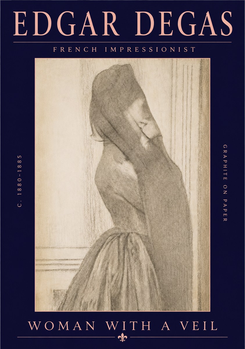 Edgar Degas Woman with a Veil No5 - Póster