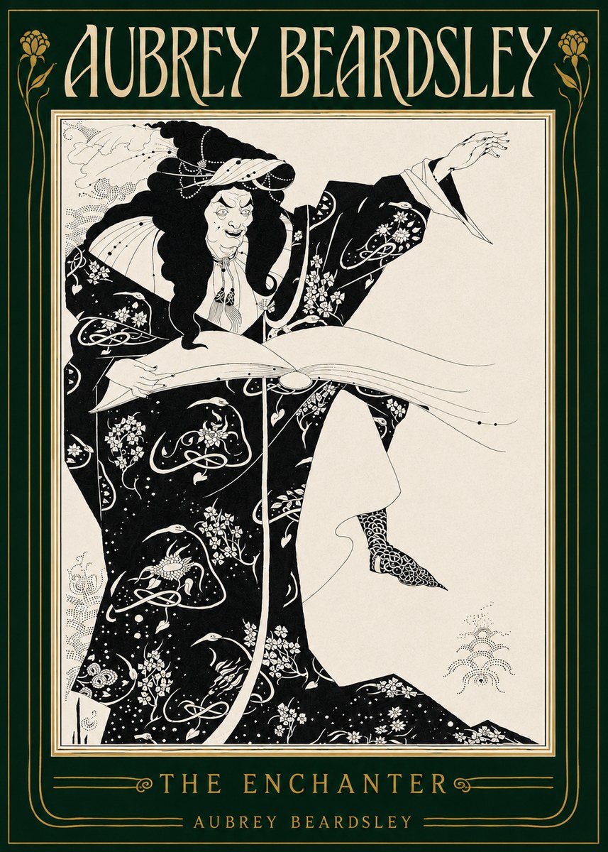 Aubrey Beardsley The Rehearsal No5 - Póster