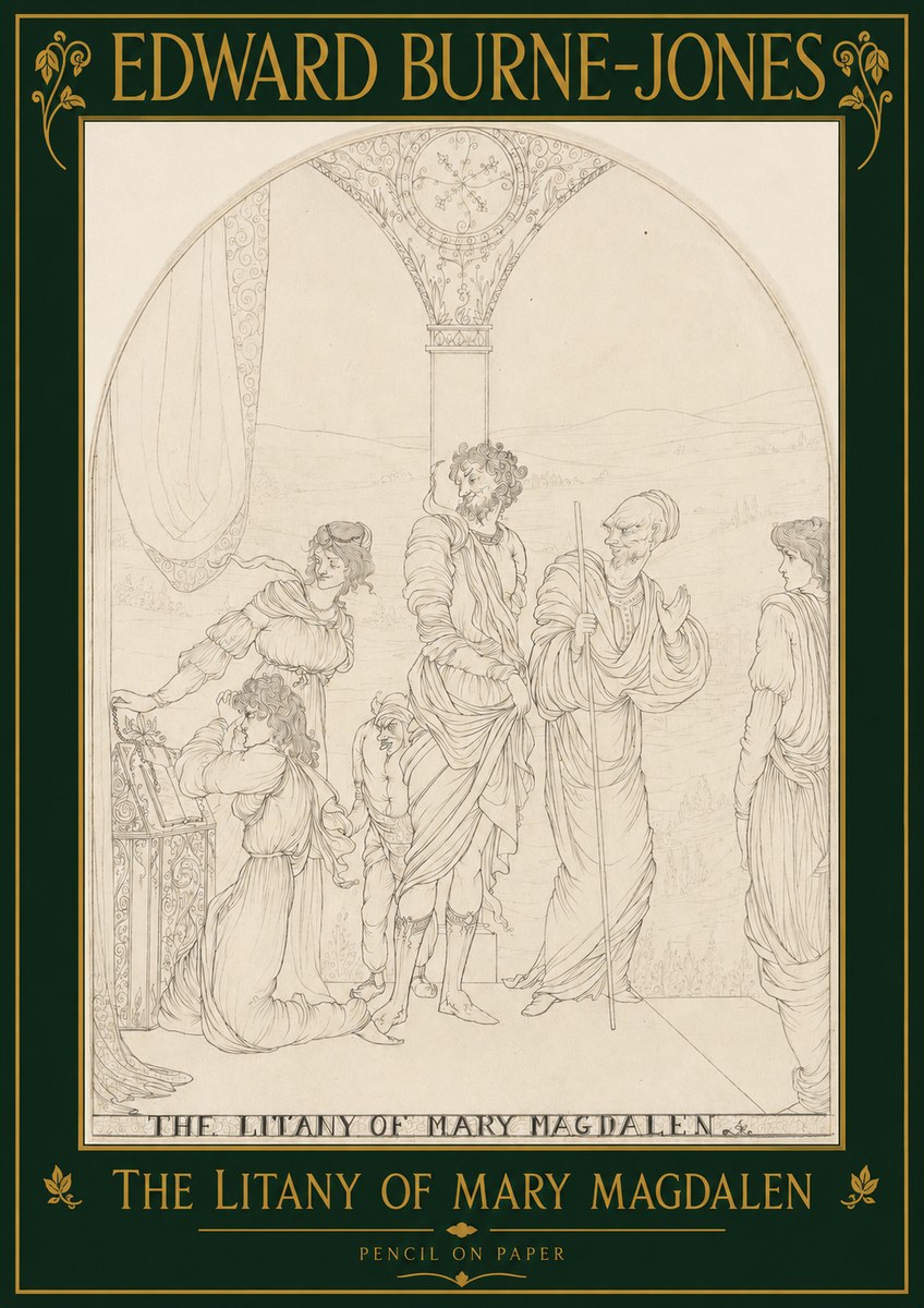 Edward Burne-Jones The Litany of Mary Magdalen No2 - Póster