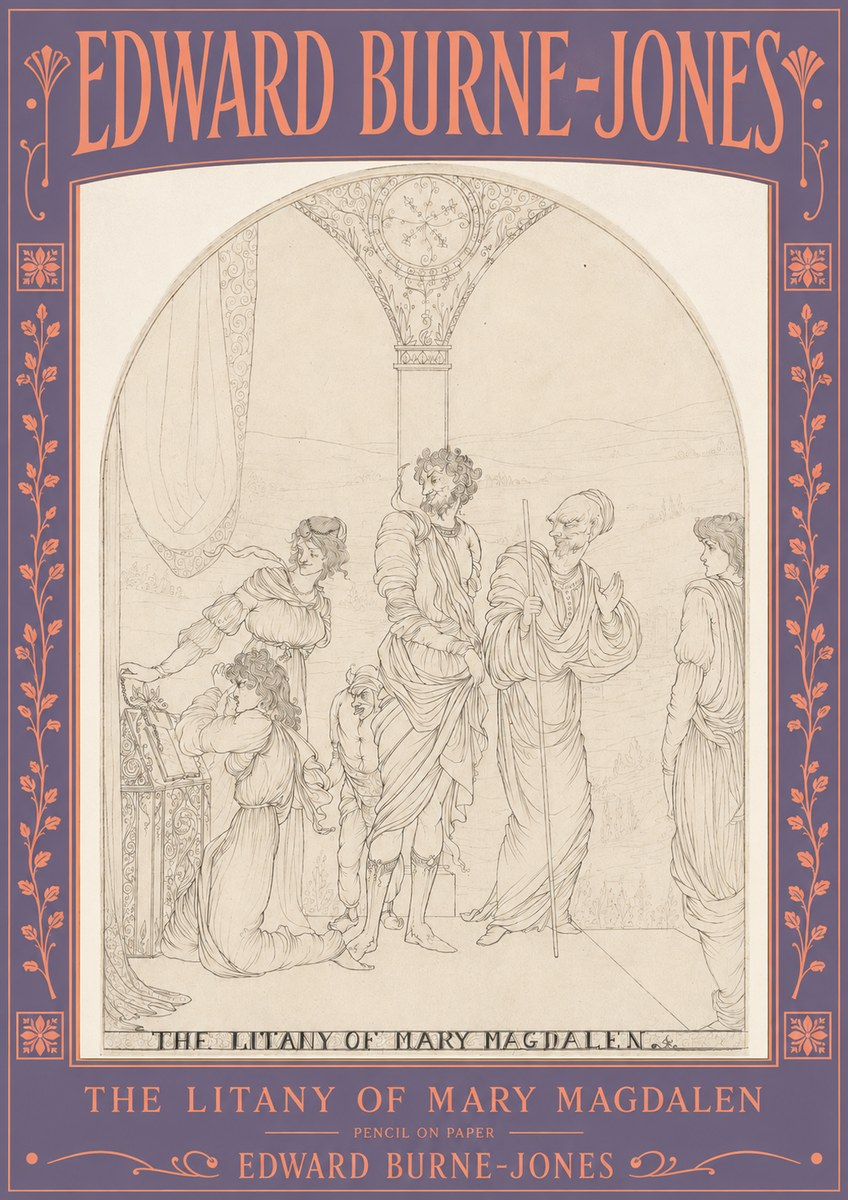 Edward Burne-Jones The Litany of Mary Magdalen No3 - Póster
