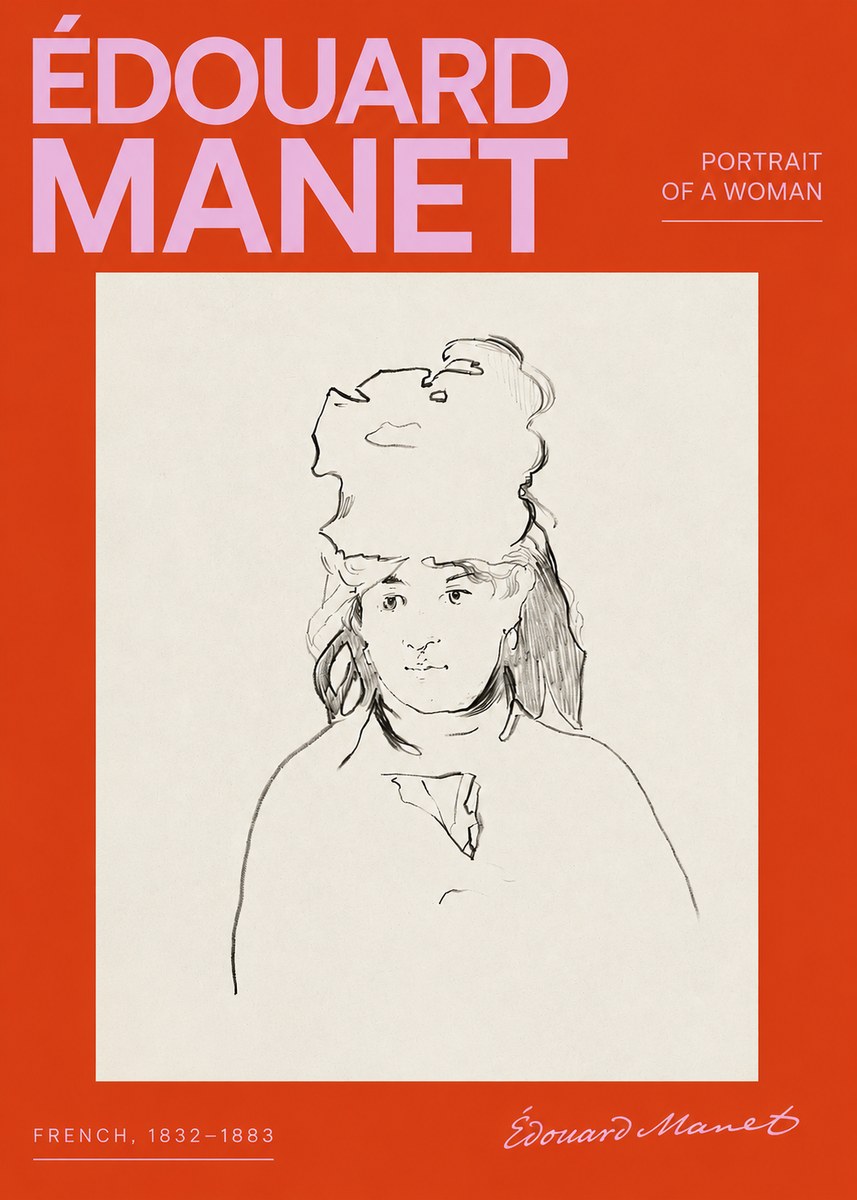 Édouard Manet Portrait of a Woman No2 - Póster