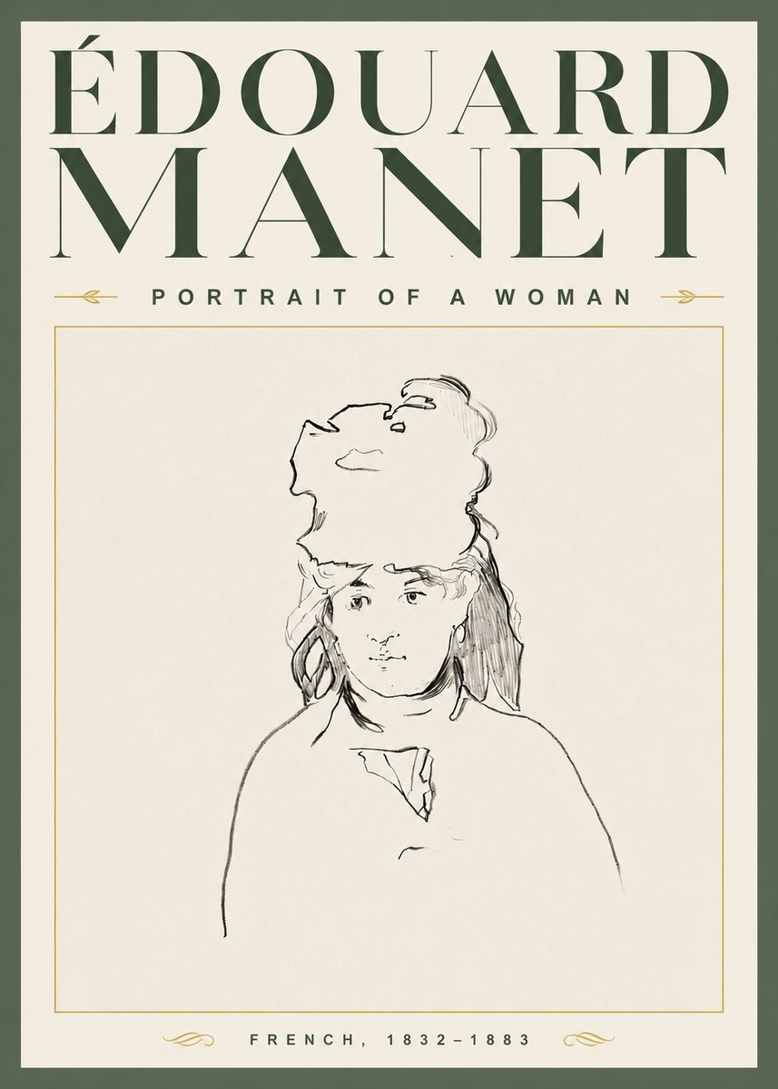 Édouard Manet Portrait of a Woman No3 - Póster
