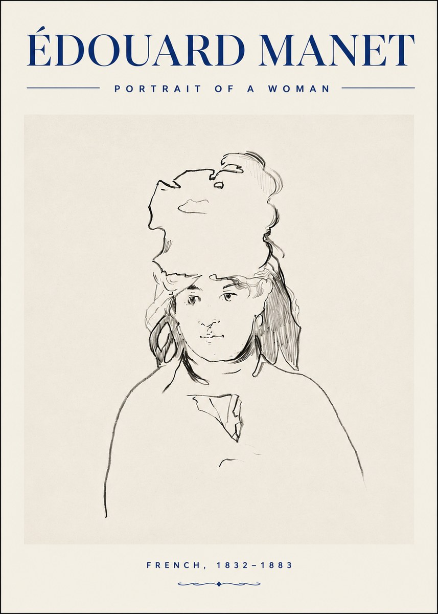 Édouard Manet Portrait of a Woman No4 - Póster