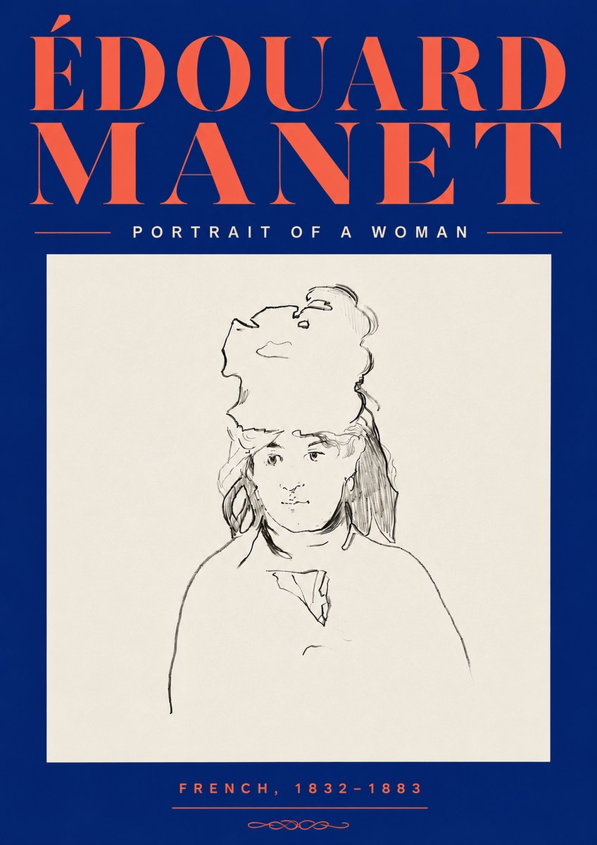 Édouard Manet Portrait of a Woman No6 - Póster
