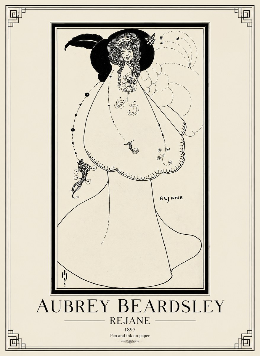 Aubrey Beardsley Rejane I No1 - Póster
