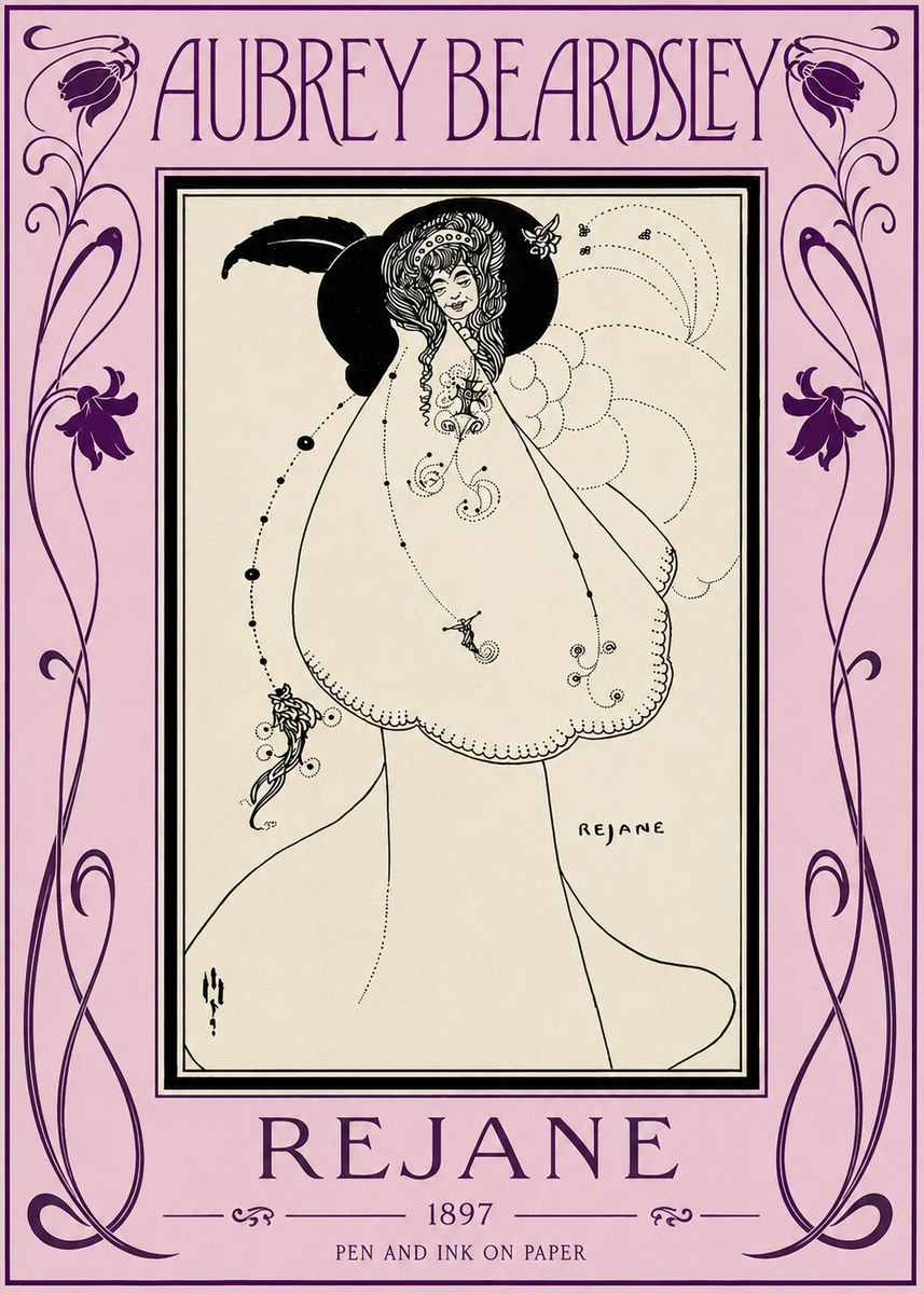 Aubrey Beardsley Rejane I No3 - Póster