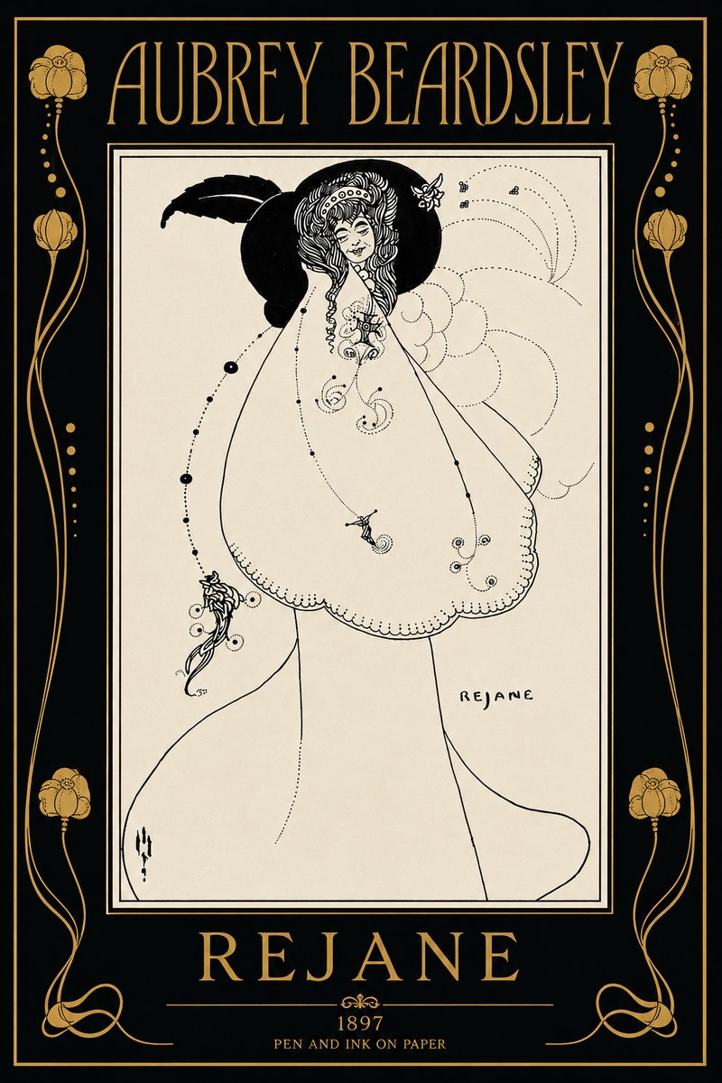 Aubrey Beardsley Rejane I No5 - Póster
