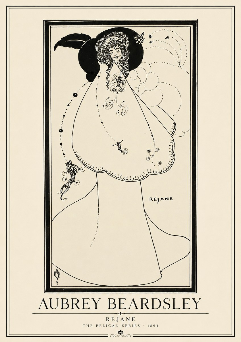 Aubrey Beardsley Rejane I No6 - Póster